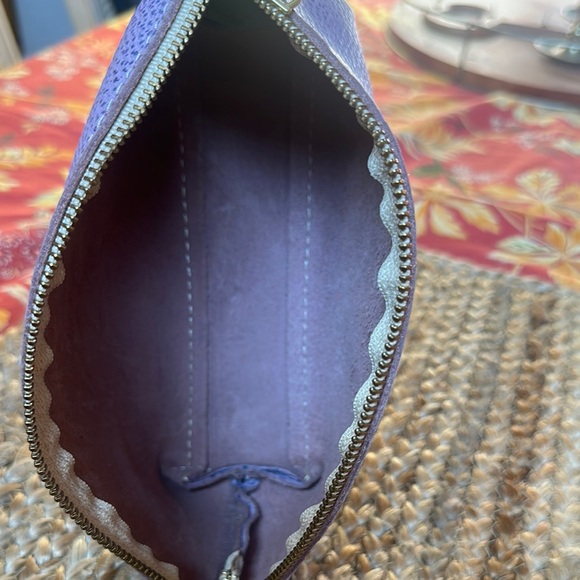 Lavender Leather Cosmetic Bag
